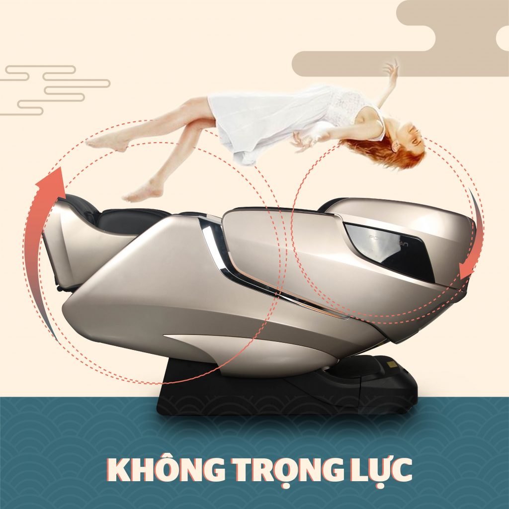 Ghế massage Poongsan MCP-805 với công nghệ không trọng lực